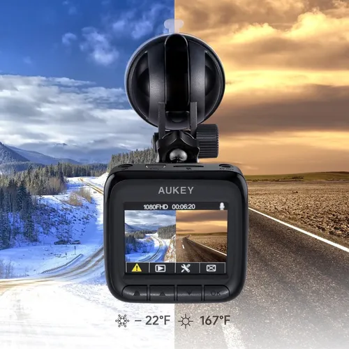 Dash Cam Aukey Dr01 1080p 170° Graba 6 Carriles Visión Noche