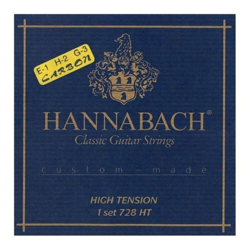 Cuerdas Azul Carbón Guitarra Eléctrica Hannabach 728htc