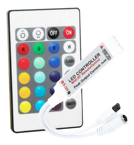 Controlador Rgb Tira Led 24 Botones Control Remoto Slim