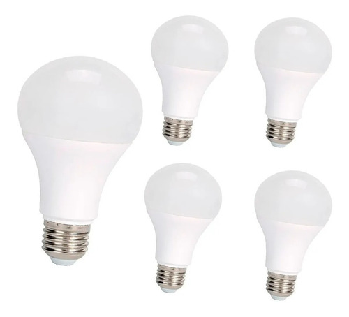 Pack 5 Ampolletas Led 7w E27  Luz Fría