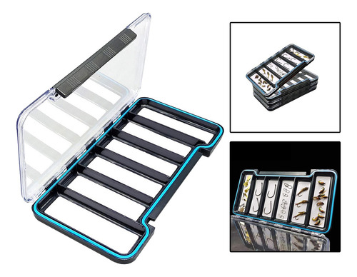 Caja Organizadora Impermeable Para Moscas, Caja 6 Rejillas