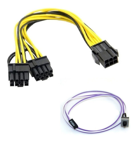 Combo Para Rig: Splitter Pcie 6 A 2x 6+2 Y Switch Power Ctro