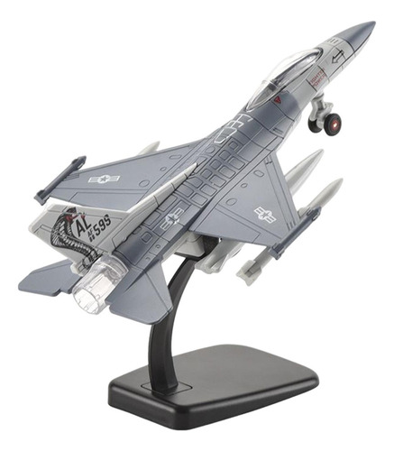 Modelo De Aleación Fundida A Escala 1/72 F16 Azul Claro