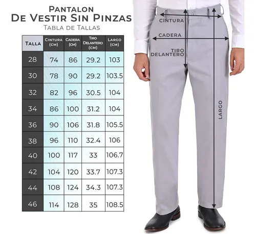 Talla 44 pantalon hombre cm hotsell