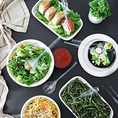 Set Of 12 - Heavy Duty Disposable Plastic Serving Utens...