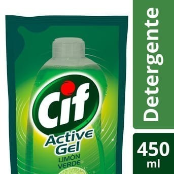 Cif Act.gel Ult.limon Verde Facil Enjuague Doy Pack 450 M