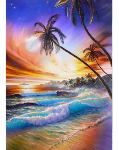 Diamond Painting Atardecer Palmeras 30*40cm