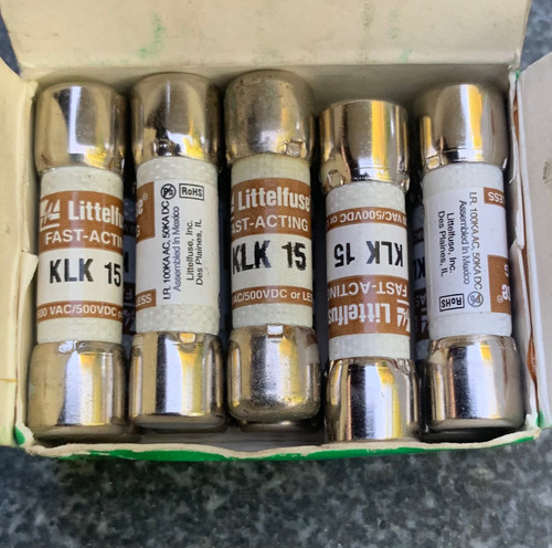 Fusible Littelfuse Klk15 - Caja Con 10 Pzs