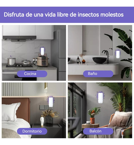 Lámpara mata mosquitos eléctrica silencioso atrapa moscas para interiores trampa mosquitos el hogar con luz led pare polillas y mosquitos 2 dispositivos 20 repuestos raquete dp-led Xixi