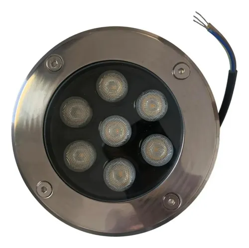 Balizador Spot Led Chão Piso Jardim 7w Embutir Blindado Solo Branco