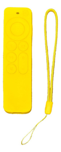 Funda Cobertura Total Para Apple Tv Siri Remote 4k Amarillo