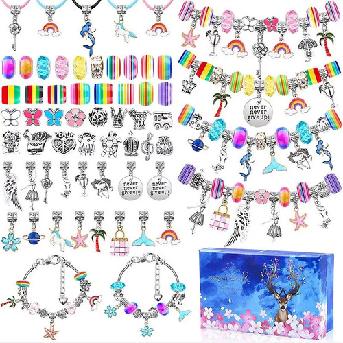 Set De 12 Pulseras De Cristal Para Niños Y Joyas De Bricolaj