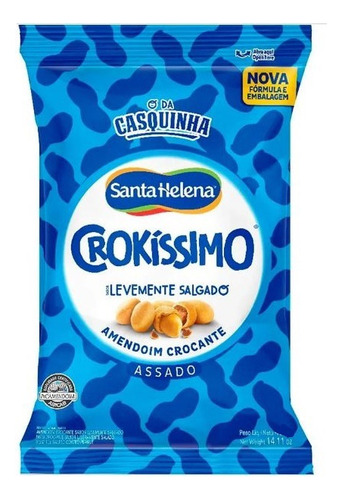Pacote Amendoim Crocante Salgado Crokissimo 1,01kg- Kit 3un