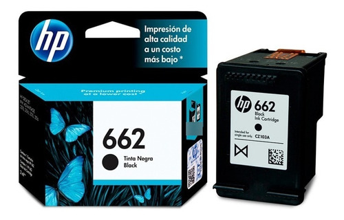 Cartuchos  Hp 662  Negro Recargado Por Primera Vez