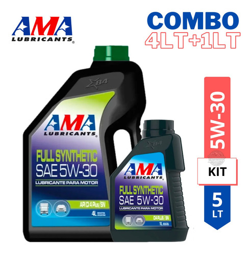 Kit Aceites Lubricantes Motor Ama Full Sintetico 5w30 4l+1l