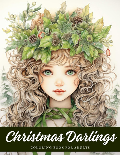 Libro: Christmas Darlings Coloring Book: 50 Charming Illustr