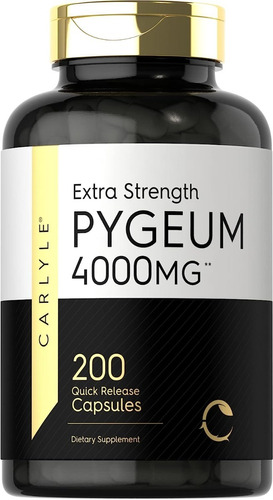 Carlyle Pygeum Salud De La Próstata 4000mg  200 Capsulas