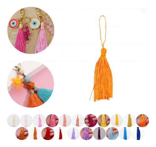 Franjas De Seda Tassel Pingentes Pacote Com 10 Peças Cor 250 - Laranja Z50