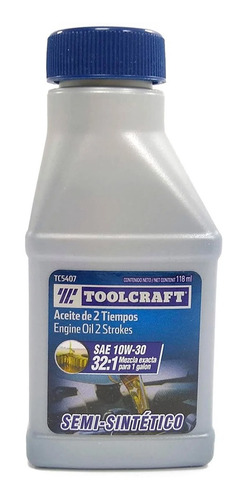 Aceite Semi-sintético P/motores 2t 118ml Toolcraft Tc5407