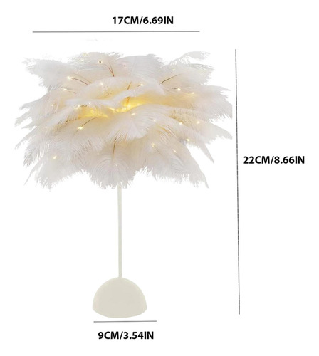 Lámpara De Escritorio De Plumas Lámparas De Plumas Para Dorm