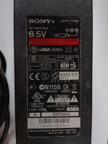 Adaptador Corriente Playstation 2 Slim Sony Original