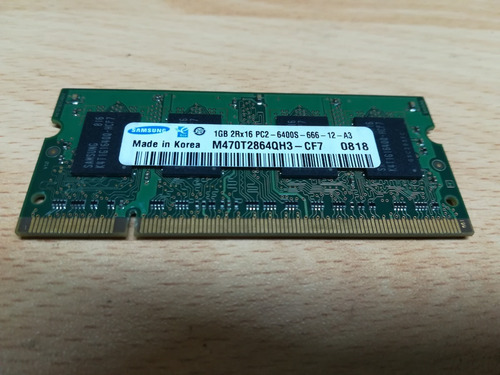 Memoria Ram Samsung 1gb Ddr2 2rx16 Pc2-6400s-666-12-a3 (Usado)