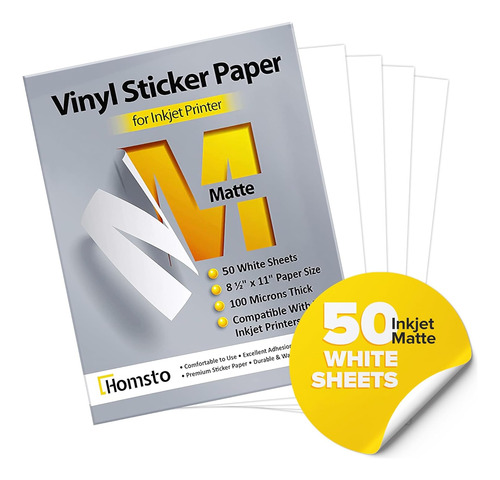 Papel Adhesivo De Vinilo Mate Impresora De Inyección D...