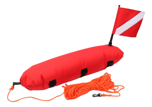 Buceo Pesca Submarina Torpetero Boya Inflable Flotador Rojo