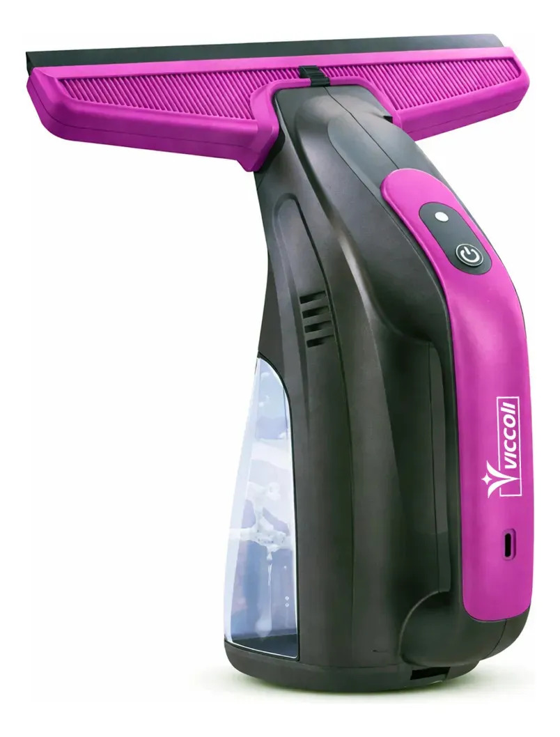 Aspirador Vidro Elétrico 100w Limpador Janelas Sem Fio Recar Rosa
