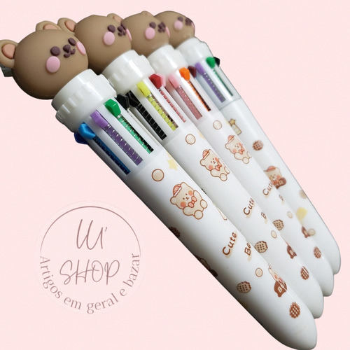 Caneta 10 Cores - Urso