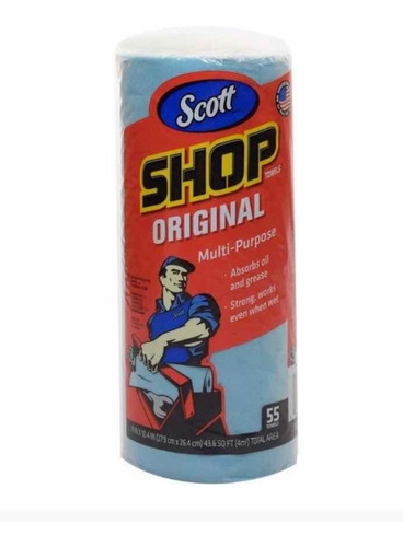 Toalla Multiusos Scott Shop Towels Automotriz Azul