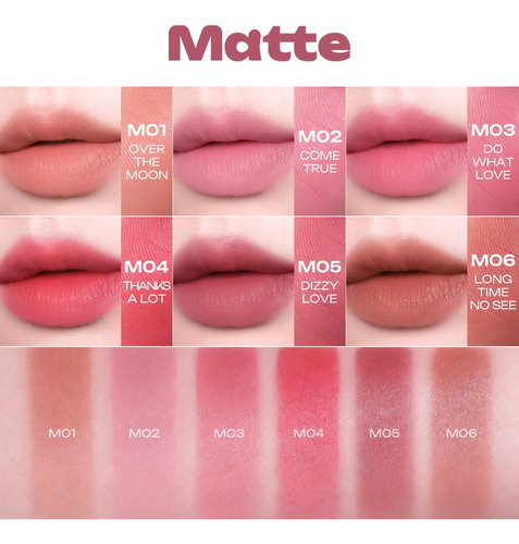 Peripera Slip On My Lip 10 Colores, Lápiz Labial Delgado Bri