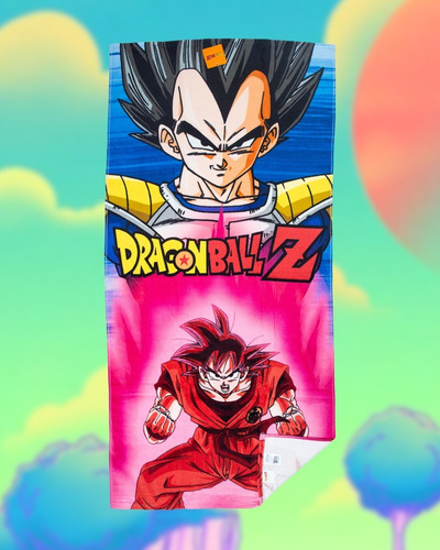 Toalla Dragon Ball, Goku/vegeta 100% Algodón Hilasal Goku Vs Vegeta