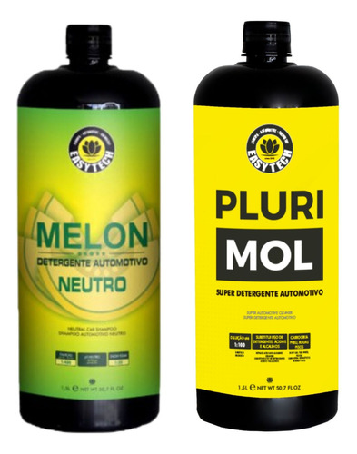 Shampoo Automotivo Pluri Mol + Lava Auto Melon 1,5l Easytech