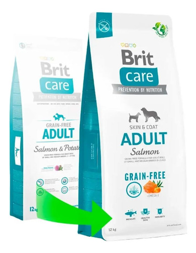 Brit Care Adulto Grain Free Salmón Y Potato Skin Y Coat 3kg
