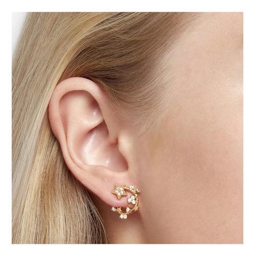 Aretes Olivia Burton Celestial Chapa Oro 18k Obj16cle08