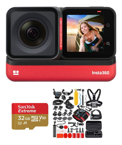 Cámara Deportiva Insta360 One Rs 4k Edition 48mp+ 32gb +kit