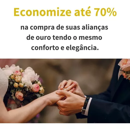 Uma Aliança Casamento Ouro 18k Encapada De 6/7/8mm Unidade