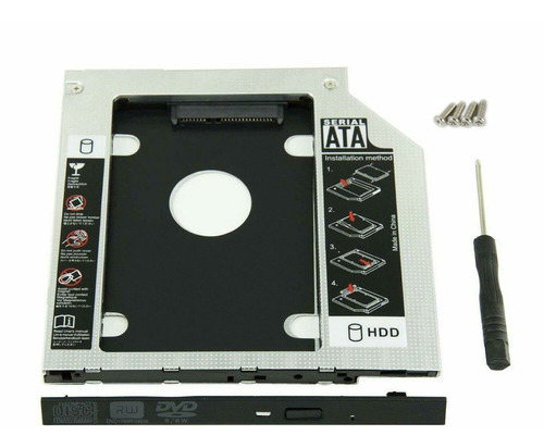 Adaptador Caddy Dvd Rw A Disco Duro 2.5  Hdd Sata 9.5mm 12.7