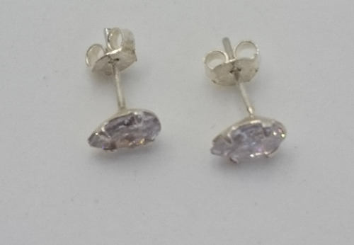 Imagem 5 de 6 de Brincos Gota 7mm Em Zircônia Prata 925