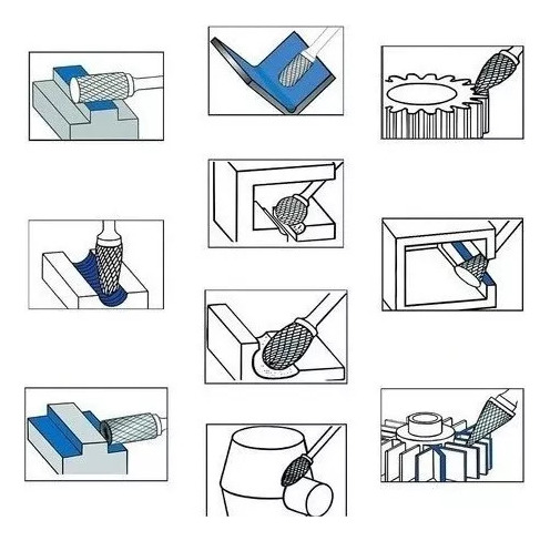 Kit De 10 Puntas Montadas Para Cortadora De Metal De Tungste