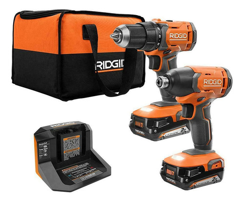 Combo Taladro Atornillador Y Atornillador De Impacto Ridgid 