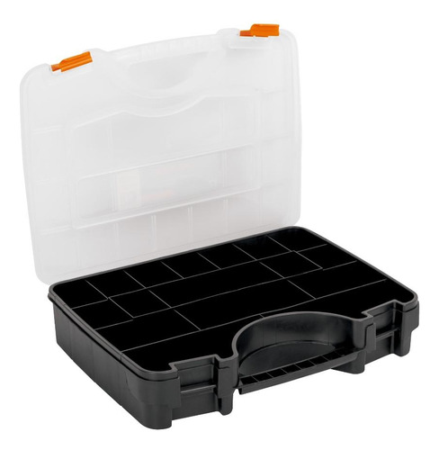 Organizador Con Tapa Y 17 Compartimentos Truper Negro