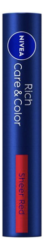 Bálsamo Labial Nivea Rich Care&color Spf20+ Sheer Red
