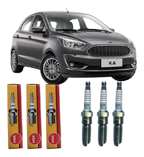 Jogo Com 3 Velas Ford Ka 1.0 12v 2014 A 2021