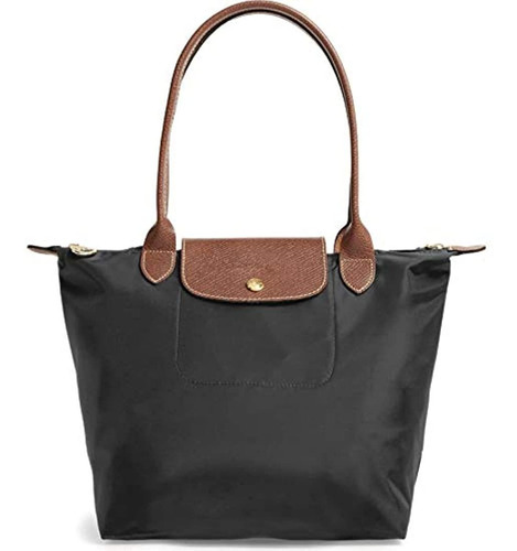 Longchamp 'medium 'le Pliage' - Bolso Bandolera, Color Negro