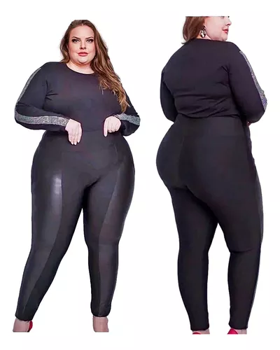 Legging Plus Size Forrada Legues Montaria Detalhes Cirre