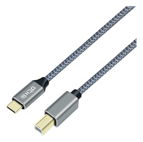 Cable Usb B A C 2.0 De 6 PuLG Con Conector De Oro Para Compu