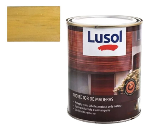 1l Protector Para Madera Interior Exterior Lusol En Colores!