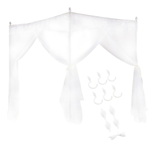 Cortina De Cama De Lujo Princess Con Tres Aberturas Laterale
